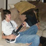 The kids enjoyed some Guitar Hero while the adults chatted.