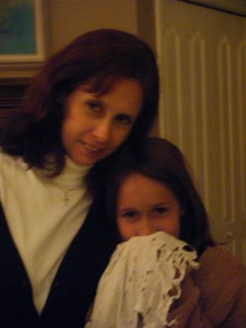 Kim and Danielle pose for a photo.