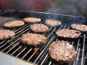 Evenly spaced burgers taste the best.