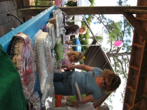 The buffet line was full of delicious selections.